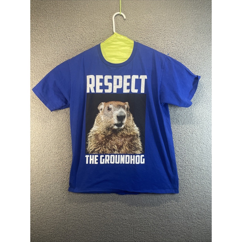 Port Authority Respect the Groundhog‎ Graphic Tee Shirt Boys Large  Casual